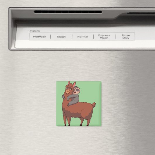 Sloth Llama Hugging Magneet (Insitu (Vaatwasser))