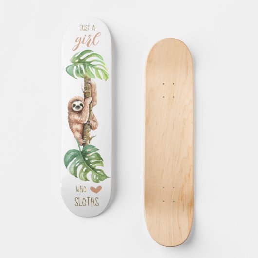 Sloth Love 7 3/4-inch skateboard Deck (Voorkant)