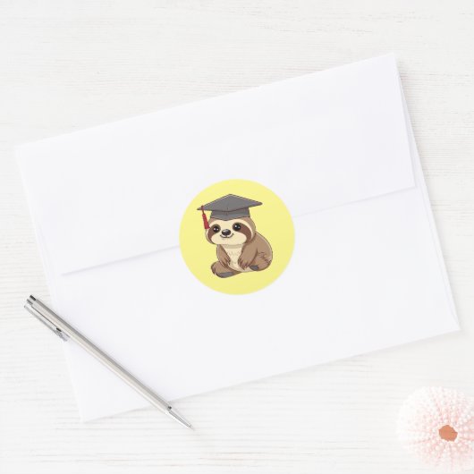 Sloth Love Afstuderen Sticker (Envelop)