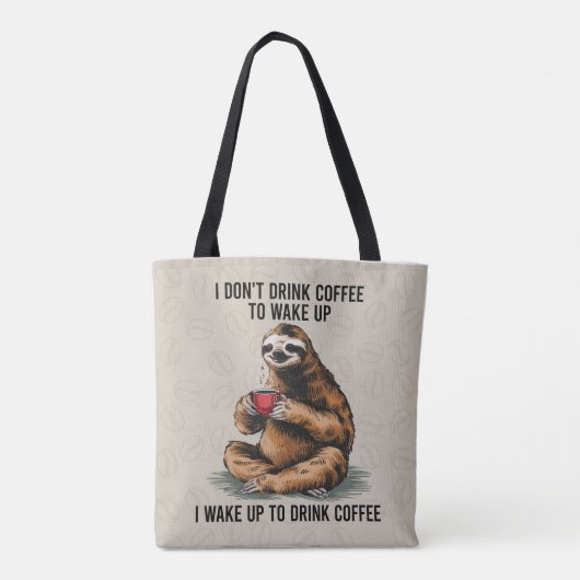 Sloth Love Coffee Tas (Achterkant)