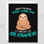 Sloth Lover Cute Sloth Canvas Menu (Voorkant / Achterkant)