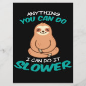Sloth Lover  Cute Sloth Canvas Menu (Voorkant)