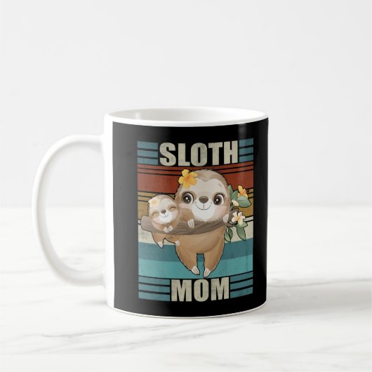 Sloth Ma Flowers Moeder Dag Slotliefde Koffiemok (Links)
