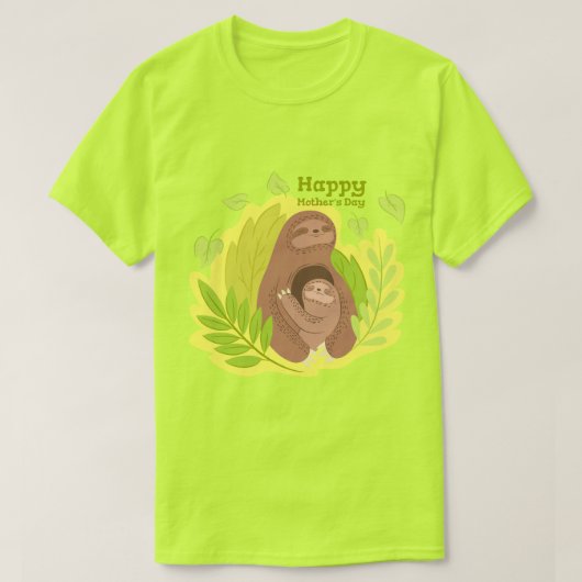 Sloth mama en Baby T-shirt (Design voorkant)