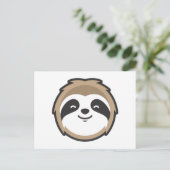 Sloth Mascot Briefkaart (Staand voorkant)
