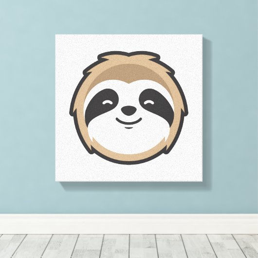 Sloth Mascot Canvas Afdruk (Insitu (Houten vloer))