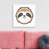 Sloth Mascot Canvas Afdruk (Insitu (Woonkamer))