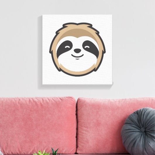 Sloth Mascot Canvas Afdruk (Insitu (Woonkamer))