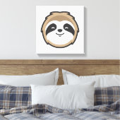 Sloth Mascot Canvas Afdruk (Insitu (Slaapkamer))
