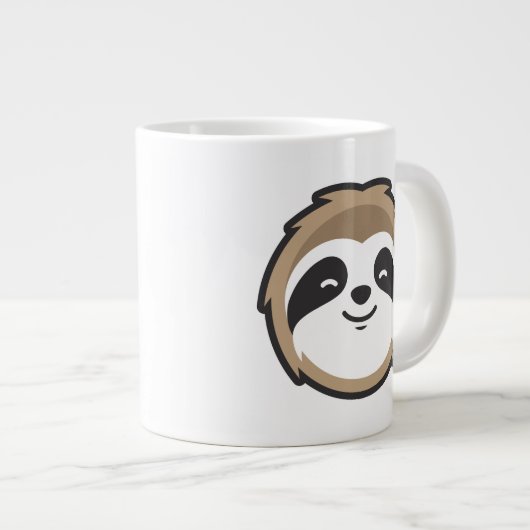 Sloth Mascot Grote Koffiekop (Voorkant rechts)