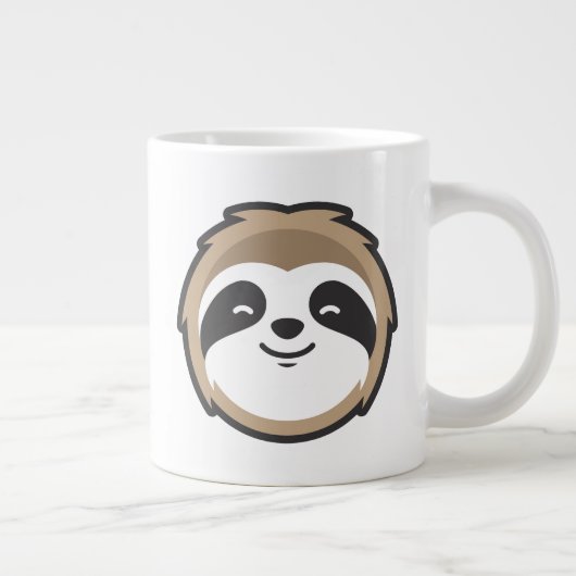 Sloth Mascot Grote Koffiekop (Rechts)