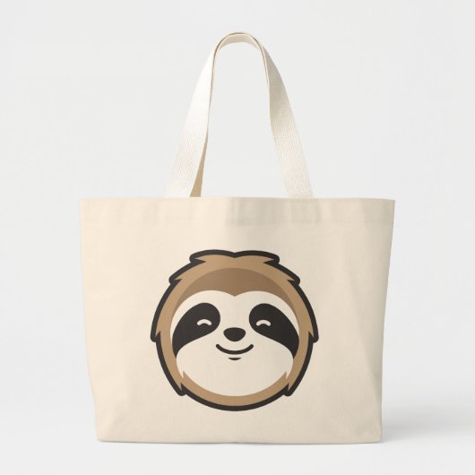 Sloth Mascot Grote Tote Bag (Voorkant)