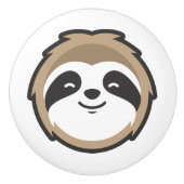 Sloth Mascot Keramische Knop (Voorkant)