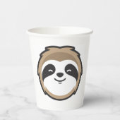 Sloth Mascot Papieren Bekers (Links)