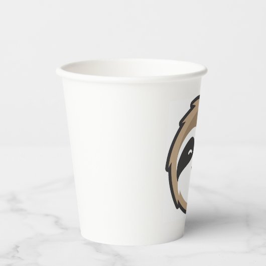 Sloth Mascot Papieren Bekers (Voorkant)