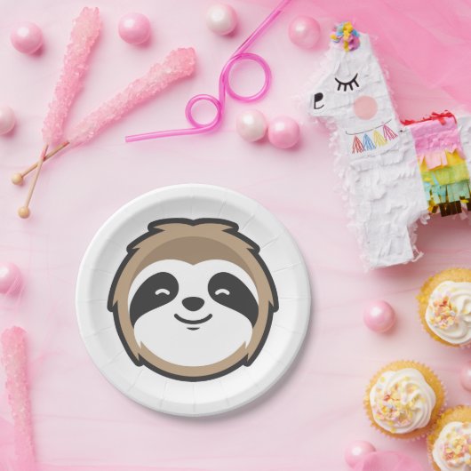 Sloth Mascot Papieren Bordje (Feest)
