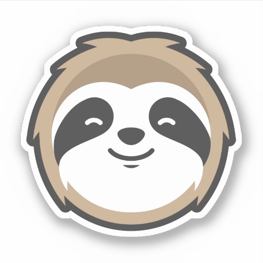 Sloth Mascot Sticker (Voorkant)