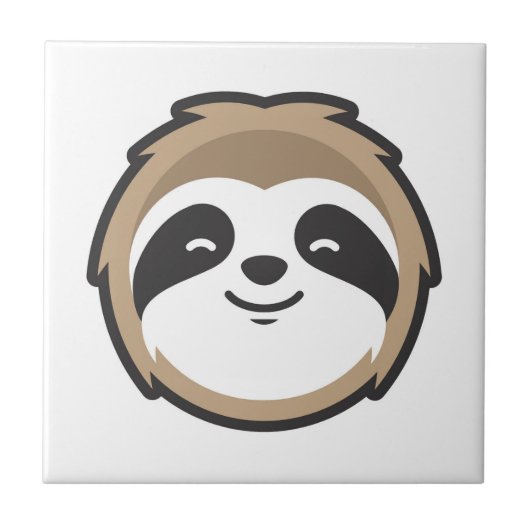 Sloth Mascot Tegeltje (Voorkant)