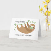 Sloth Mask Quarantine Social Distancing wordt bete Kaart (Gele Bloem)