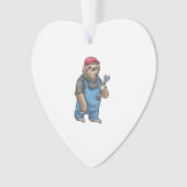 Sloth Mechanic Wrench Classic T-Shirt Ornament (voorkant)