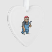 Sloth Mechanic Wrench Classic T-Shirt Ornament (voorkant)