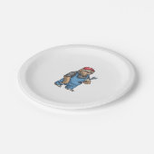 Sloth Mechanic Wrench Classic T-shirt Papieren Bordje (Gekanteld)