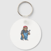 Sloth Mechanic Wrench Classic T-shirt Sleutelhanger (Voorkant)