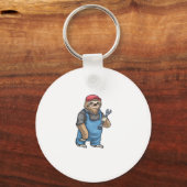 Sloth Mechanic Wrench Classic T-shirt Sleutelhanger (Voorkant)