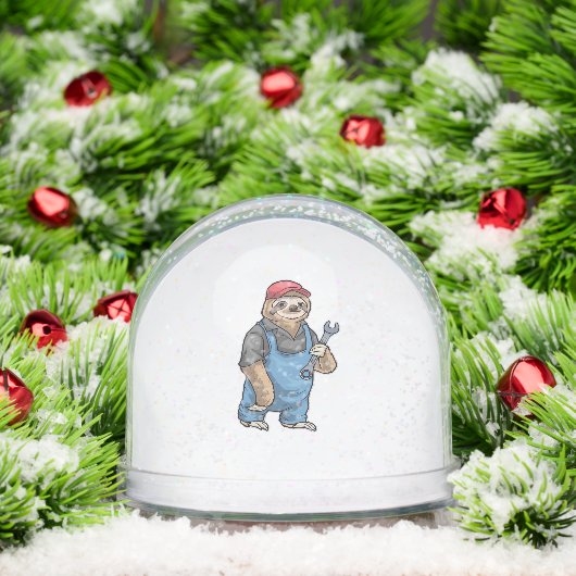 Sloth Mechanic Wrench Classic T-Shirt Sneeuwbol (Kerstmis)