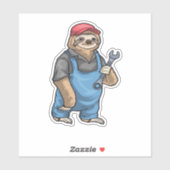 Sloth Mechanic Wrench Classic T-shirt Sticker (Vel)