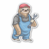Sloth Mechanic Wrench Classic T-shirt Sticker (Voorkant)