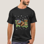 Sloth Menorah Hanukkah Chanukah Animal Sloths Jewi T-shirt<br><div class="desc">Sloth Menorah Hanukkah Chanukah Animal Sloths Joods</div>