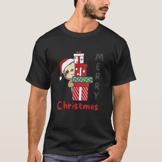 Sloth Merry Christmas Winter Sloths Christmas T-shirt (Voorkant)