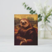 Sloth Mona Lisa Briefkaart (Staand voorkant)