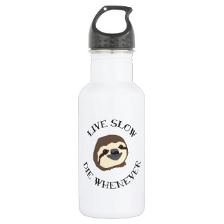 Sloth Motto - Live Slow & Die altijd Waterfles
