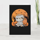Sloth Mummy Pumpkin Sloths Happy Halloween Kaart (Voorkant)