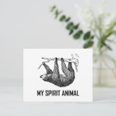 Sloth My Spirit Animal Funny Briefkaart (Staand voorkant)