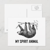 Sloth My Spirit Animal Funny Briefkaart (Voorkant / Achterkant)