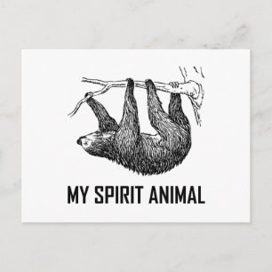 Sloth My Spirit Animal Funny Briefkaart