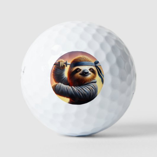 Sloth Ninja Golfballen (Voorkant)