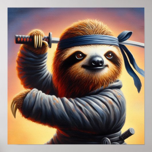 Sloth Ninja Poster (Voorkant)