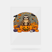 Sloth-o-ween Classic T-shirt Acryl Bord (Voorkant)