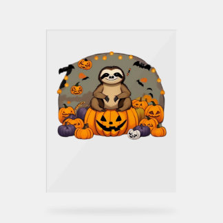 Sloth-o-ween Classic T-shirt Acryl Bord
