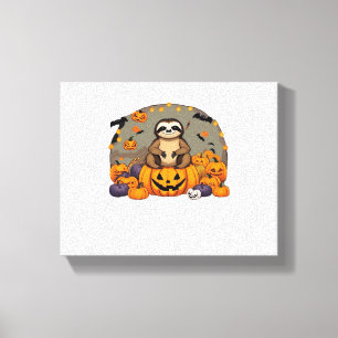 Sloth-o-ween Classic T-shirt Canvas Afdruk