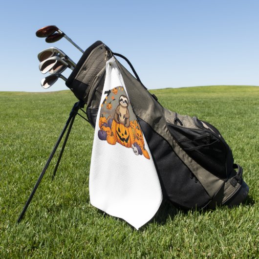 Sloth-o-ween Classic T-shirt Golfhanddoek (Groen)