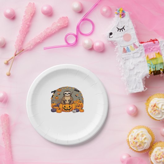Sloth-o-ween Classic T-shirt Papieren Bordje (Feest)