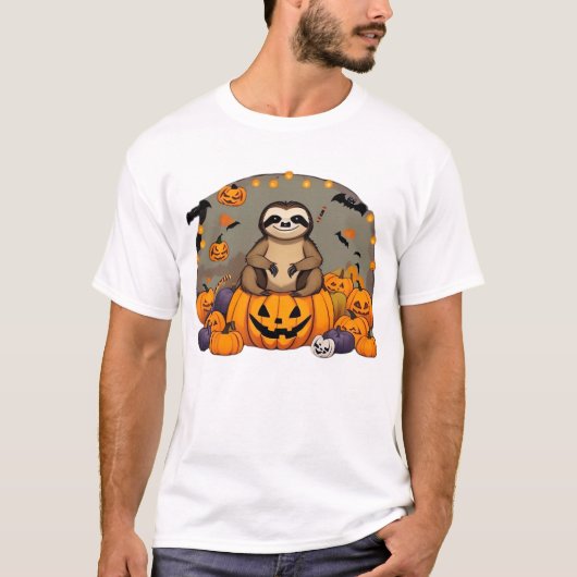 Sloth-o-ween Klassiek T-shirt (Voorkant)