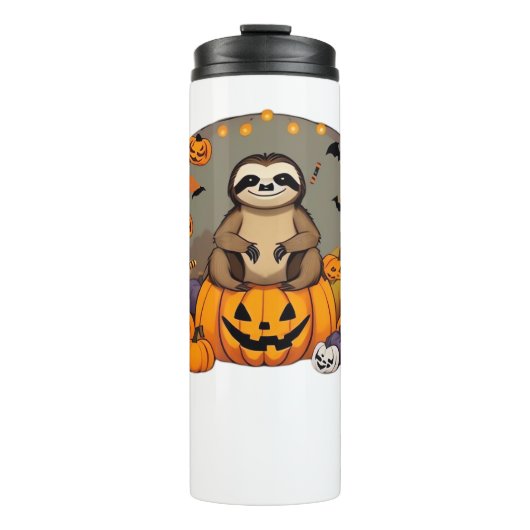 Sloth-o-ween Klassiek T-shirt Thermosbeker (Voorkant)