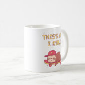 Sloth on Skateboard, grappig dat ik zo draai Koffiemok (Voorkant rechts)