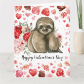 Sloth on Valentine's Day  Kaart (Voorkant)